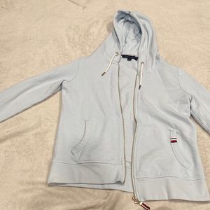 Light blue zip-up jacket